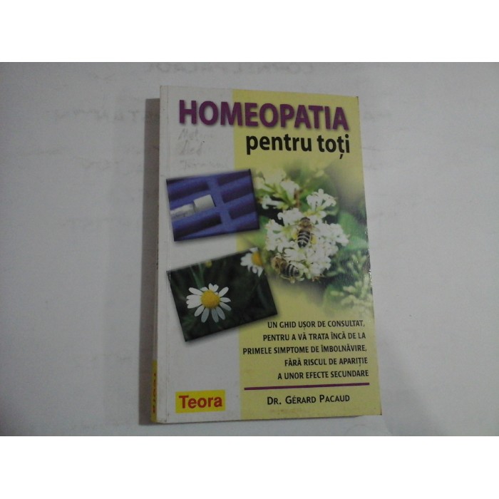 HOMEOPATIA PENTRU TOTI  -  DR. GERARD PACAUD 